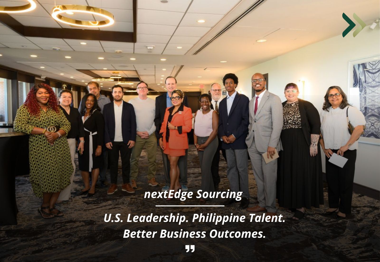 The nextEdge team at a networking event at Towers Club, Tysons